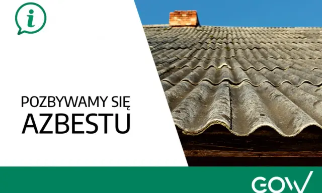 Pozbywamy się azbestu. Stary, falisty dach z eternitu, symbolizujący problem, co to jest azbest i jak go usunąć.